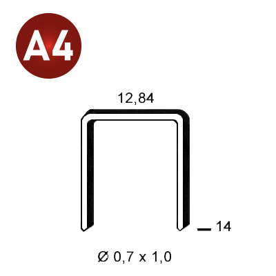 ALSAFIX Klammer A-14 INOX A4 (316) – Packung à 10.000 Stk.
