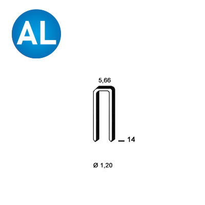 ALSAFIX Klammer E-40 alu – Packung à 5.000 Stk.