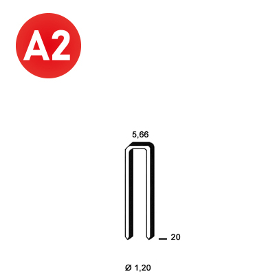 ALSAFIX Klammer E-20 INOX A2 – Packung à 5.000 Stk.