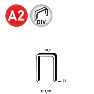 ALSAFIX Klammer GB-14 D-Spitze INOX – Packung à 4.800 Stk.