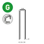 ALSAFIX Klammer L-50 D-Spitze verzinkt – Packung à 10.400 Stk.