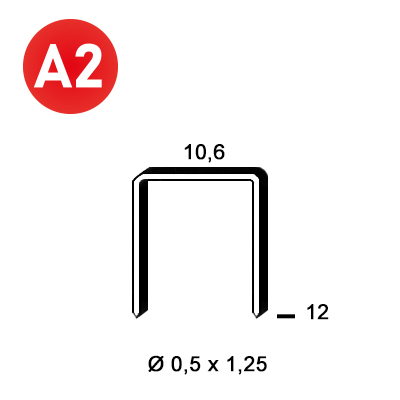 ALSAFIX Klammer PF-12 INOX – Packung à 4.000 Stk.