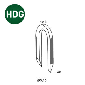 ALSAFIX Zaun Klammer 3,15x30 D FZN – Packung à 1.500 Stk.