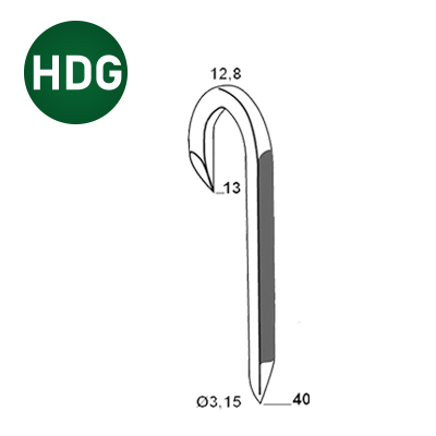 ALSAFIX Zaun Klammer 3,15x40/13 Verz. – Packung à 2.000 Stk.