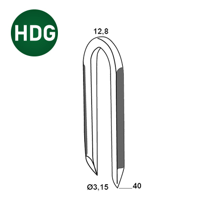 ALSAFIX Zaun Klammer 3,15x40 D FZN – Packung à 1.500 Stk.