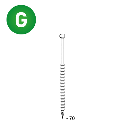 ALSAFIX Nägel D34° 28x70 Rille verzinkt – Packung à 2.200 Stk.