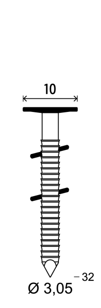 ALSAFIX Coils 3,05x32 Rille FZN – Packung à 7.200 Stk.