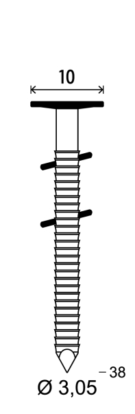 ALSAFIX Coils 3,05x38 Rille FZN – Packung à 7.200 Stk.
