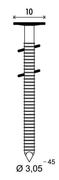 ALSAFIX Coils 3,05x45 Rille FZN – Packung à 7.200 Stk.