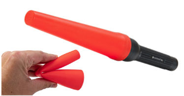 Suprabeam Verkehrsstab Orange aus flexiblem Silikon