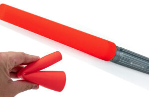 Suprabeam Verkehrsstab Orange aus flexiblem Silikon
